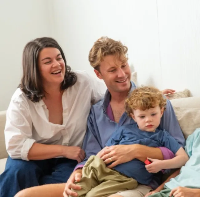 family on sofa 